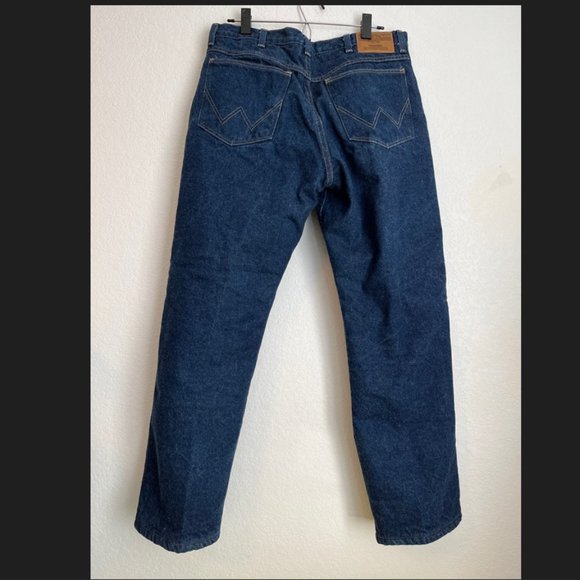 Men's Wrangler Rugged Wear Fleece Lined Jeans, Dark Wash, Size 34x30 - Picture 2 of 12